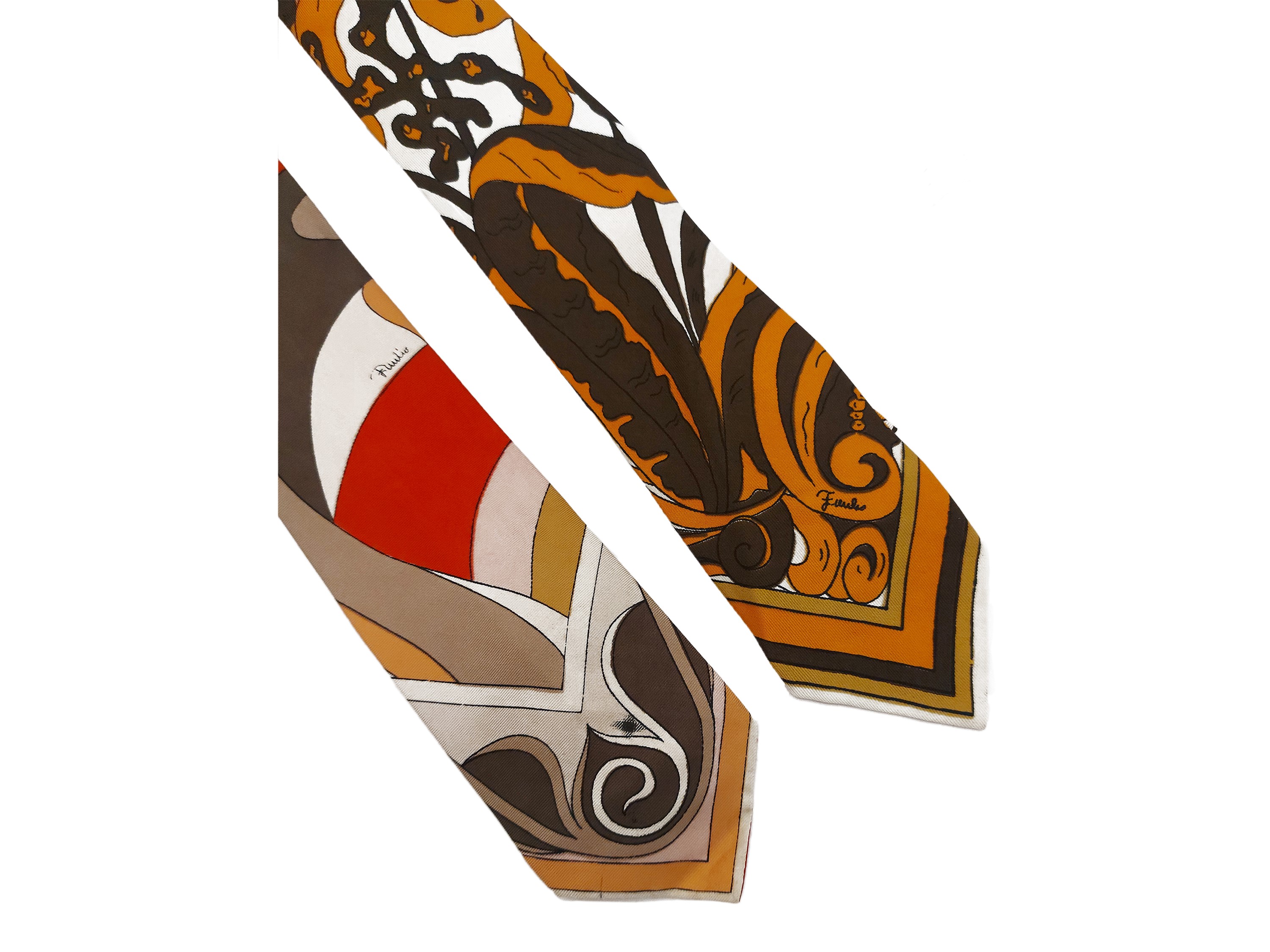Emilio Pucci - Due cravatte da donna fantasia