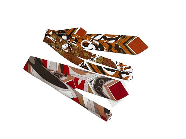 Emilio Pucci - Two patterned women's ties