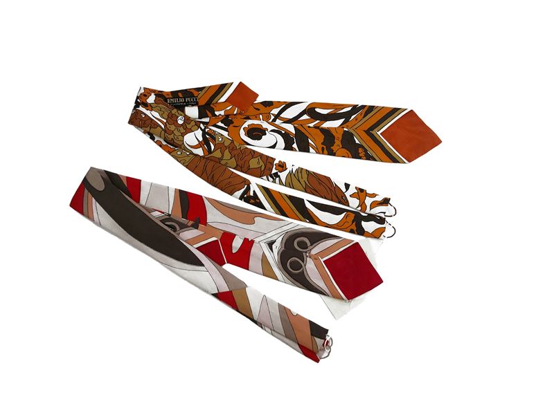 Emilio Pucci - Due cravatte da donna fantasia