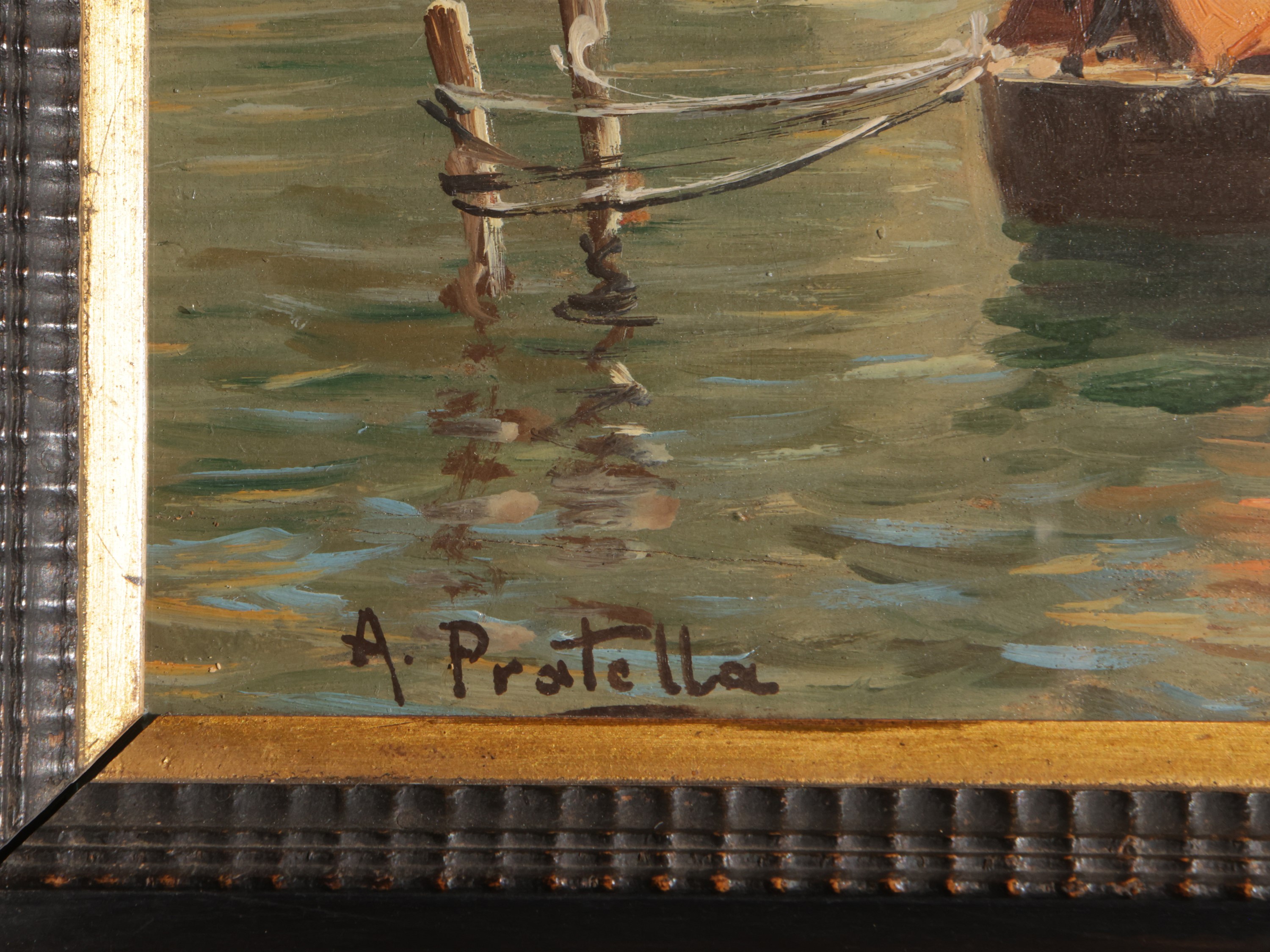 Attilio Pratella - Veduta del Golfo di Napoli con Palazzo Donn'anna