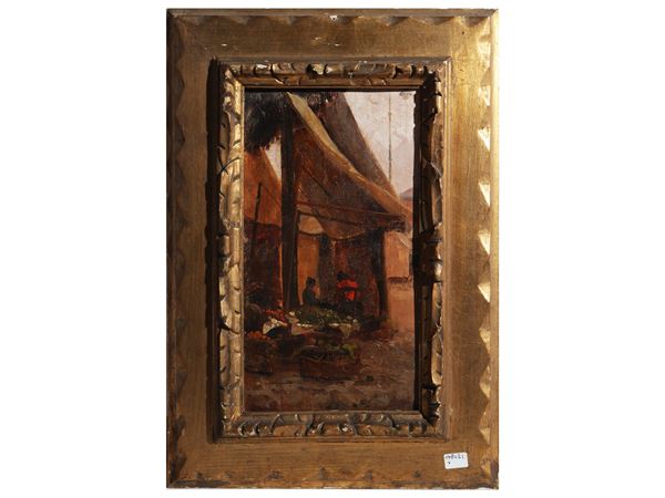 Scuola italiana del XX secolo - Market scene
