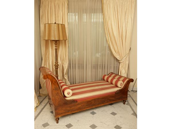 Ivory colored silk taffeta curtain