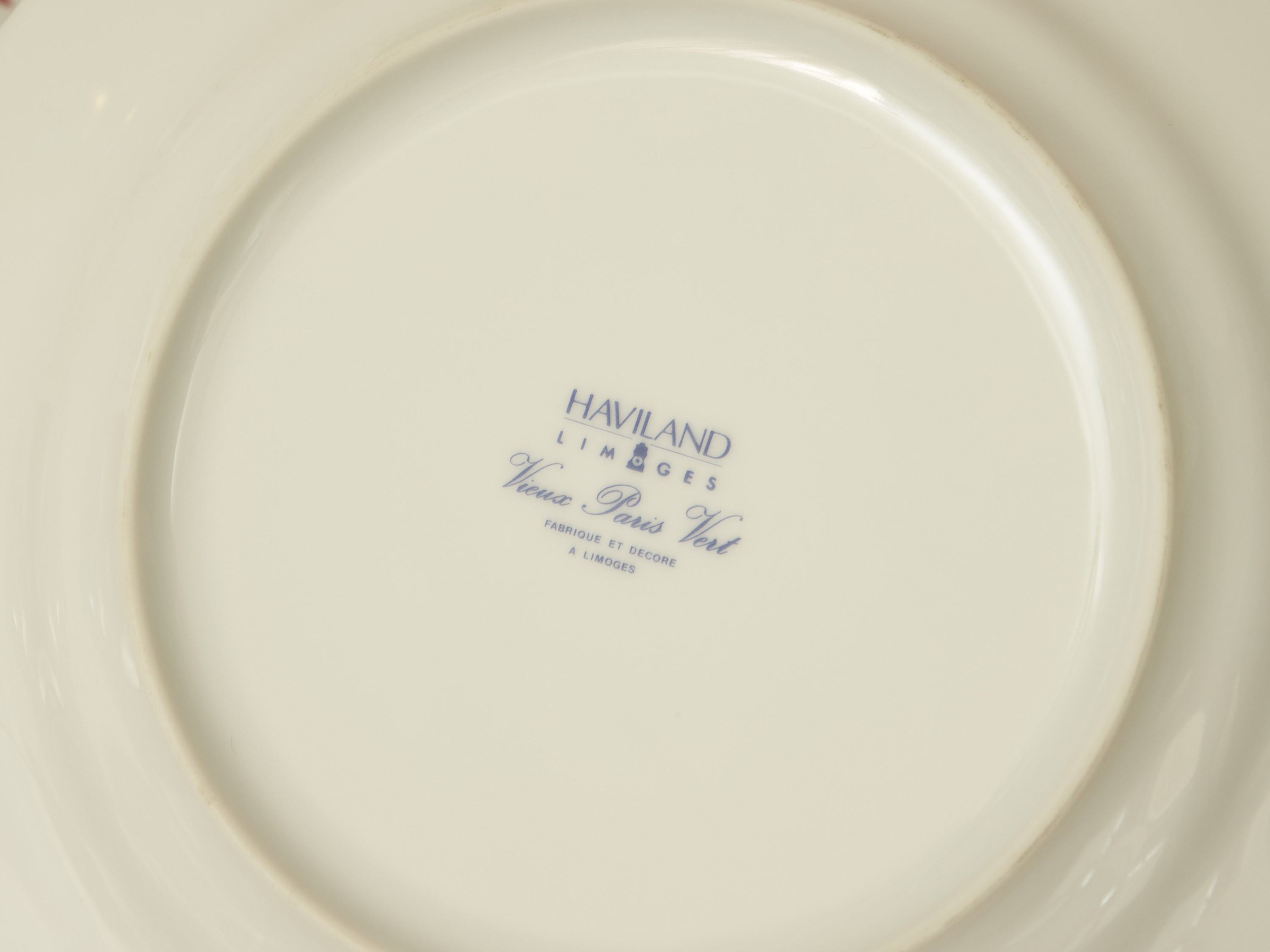 Servizio di Piatti in Porcellana, Vieux Paris Vert, Haviland Limoges