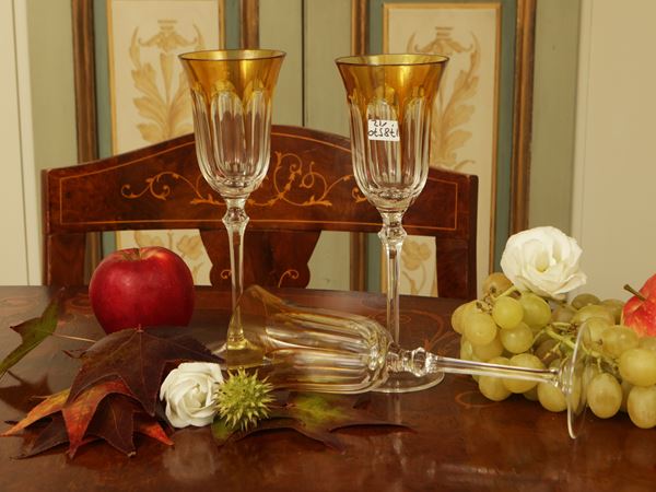 Series of twelve double crystal glasses