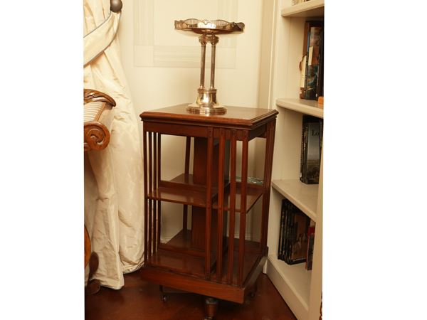 Revolving bookcase in mahogany