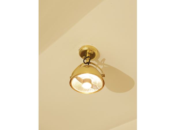 Series of three brass wall lights