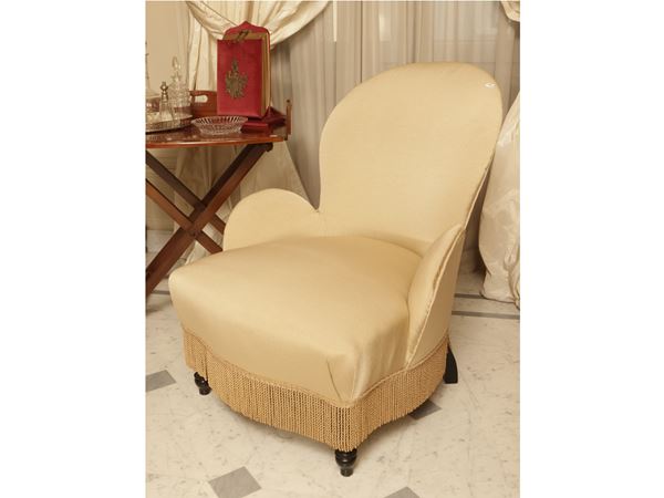 Pair of padded armchairs