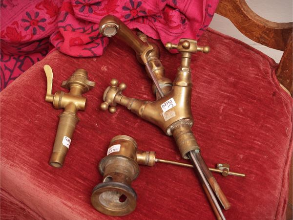 Two brass taps