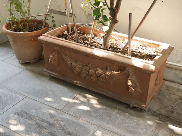 Vaso a cassetta in terracotta