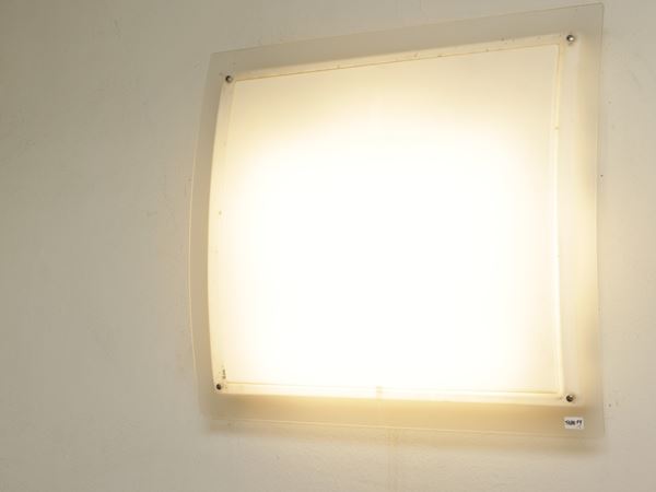 Pair of glass wall lights