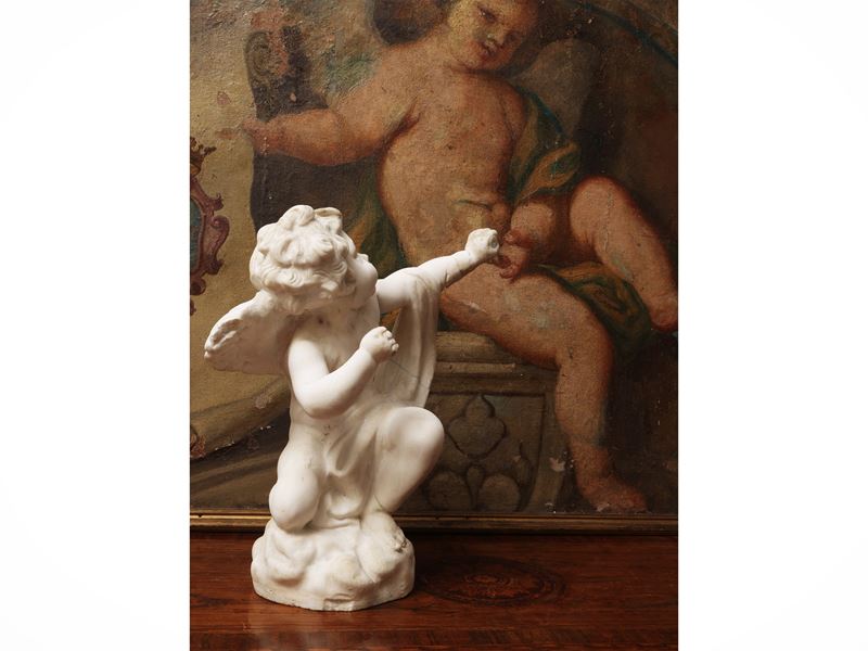 Cupido in Marmo Bianco