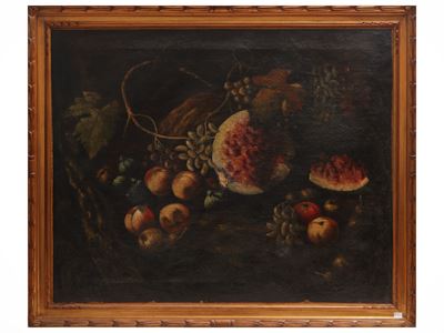 Trionfo di frutta, olio su tela