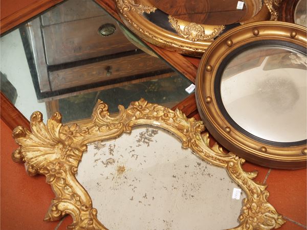 Five small decorative mirrors