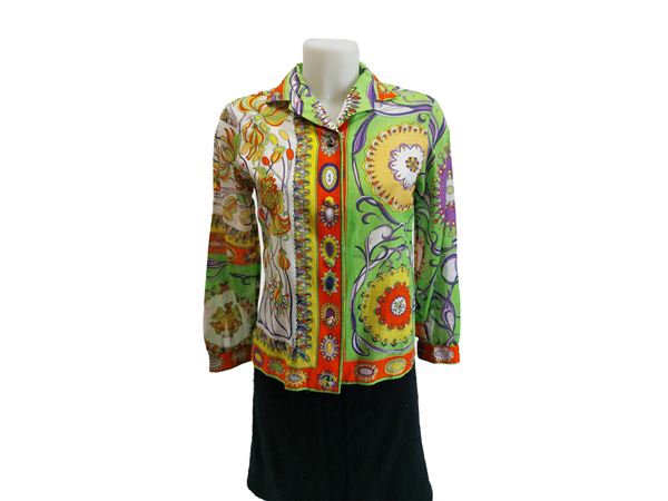 Emilio Pucci - Patterned cotton shirt