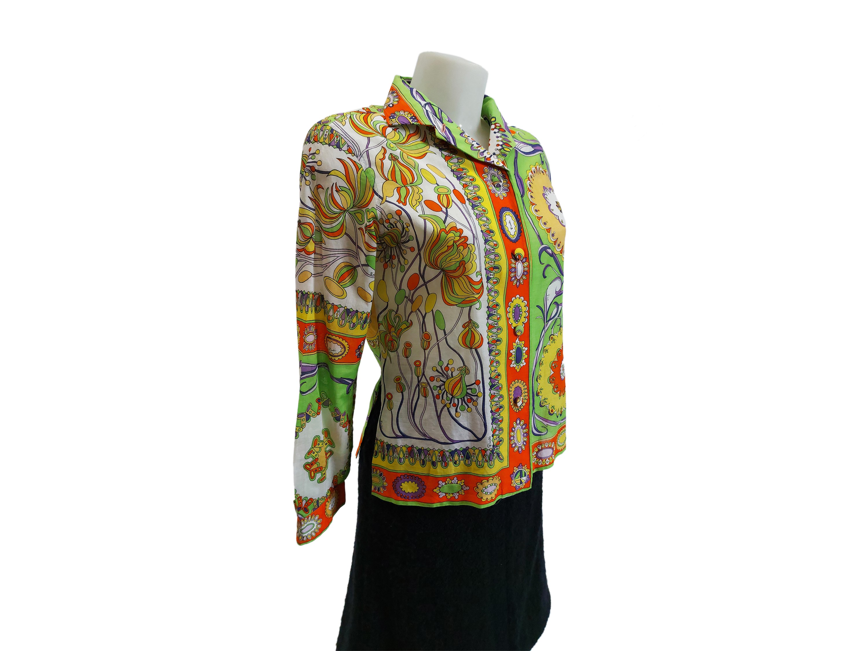 Emilio Pucci, Camicia in cotone fantasia, tg 12
