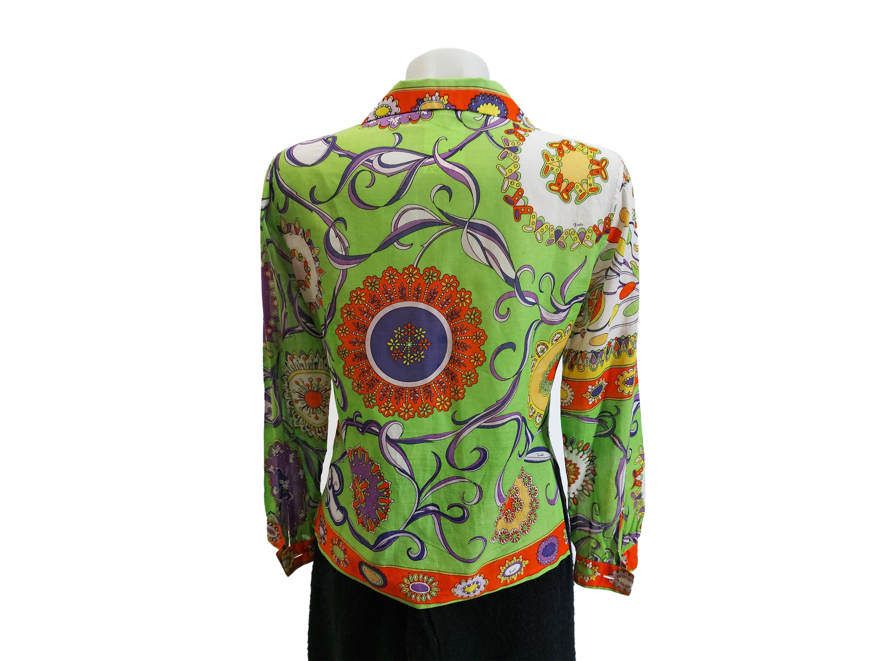 Emilio Pucci, Camicia in cotone fantasia, tg 12