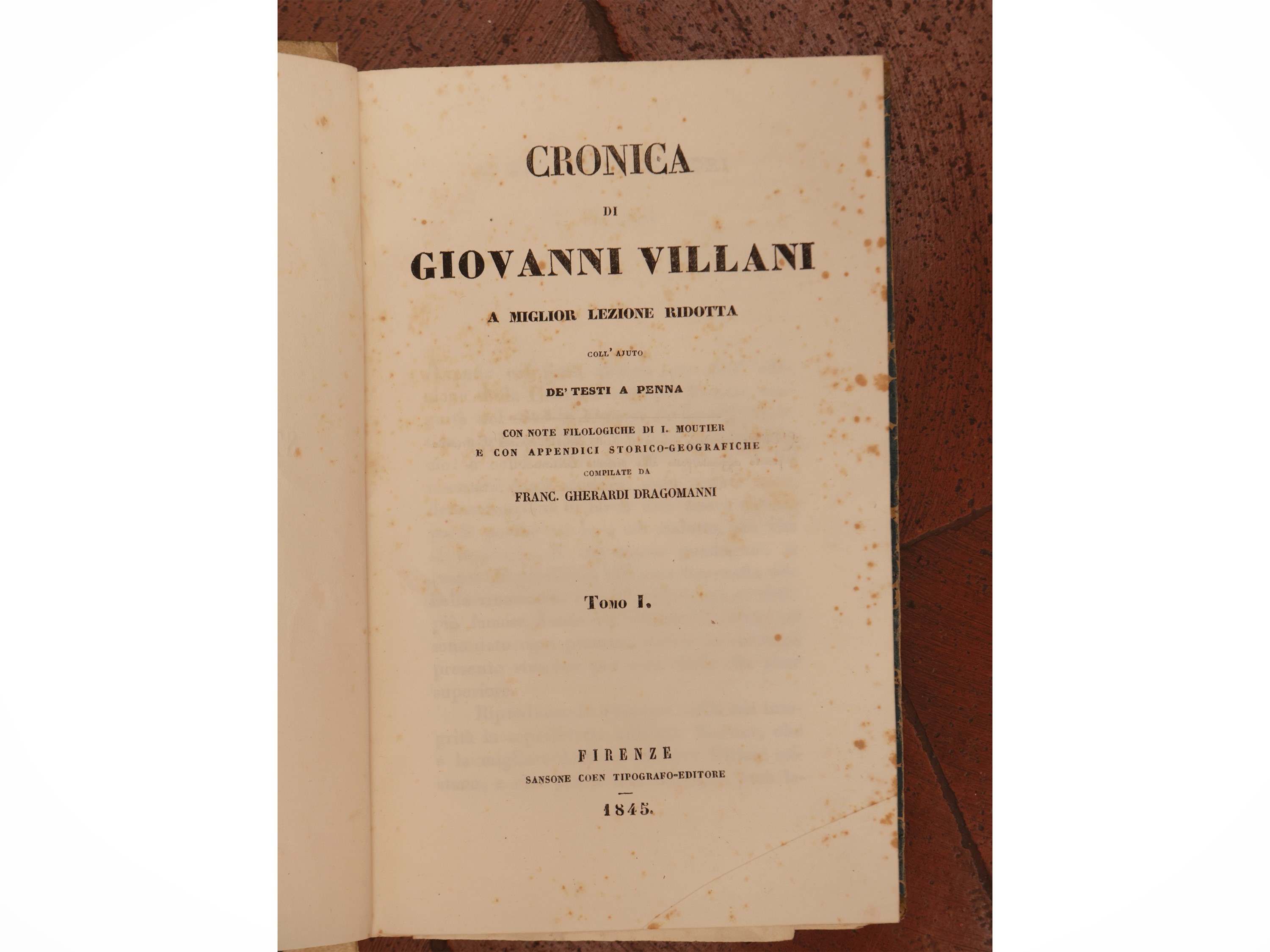 Giovanni Villani, Cronica di Giovanni Villani, 4 volumi, XIX secolo