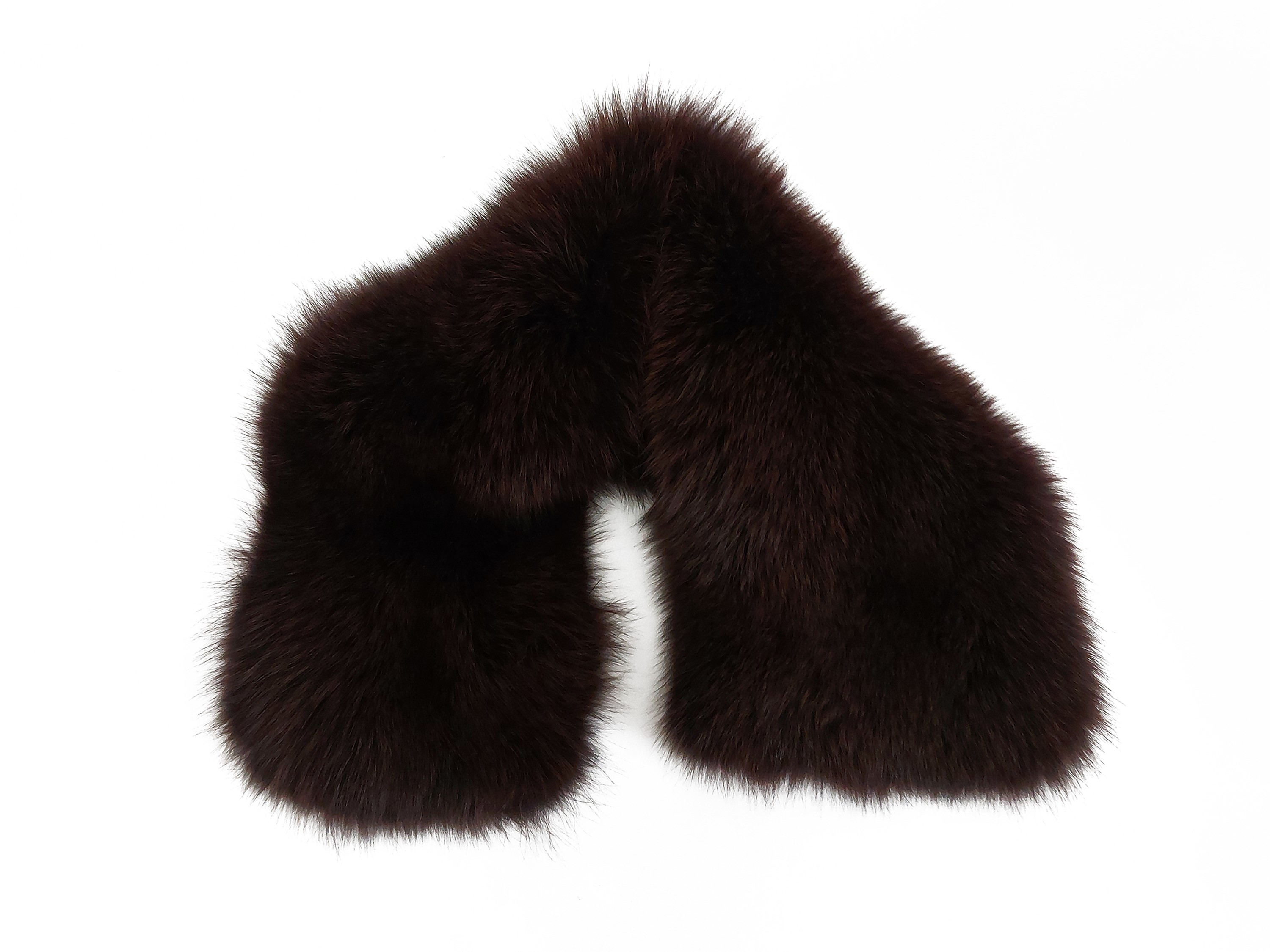 Collo in volpe color vinaccia