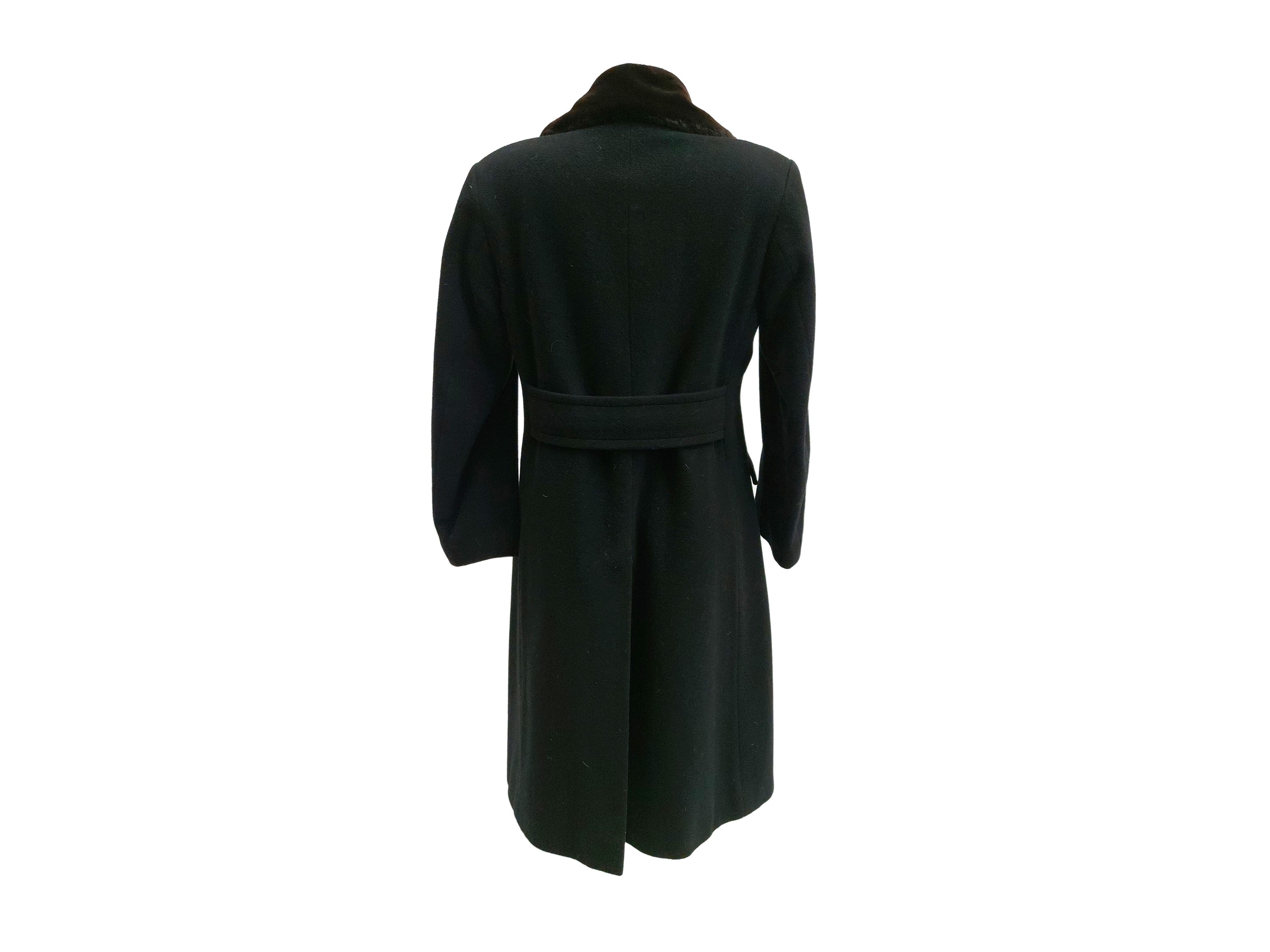 New York Industrie, Cappotto in panno nero, modello avvitato, tg 42