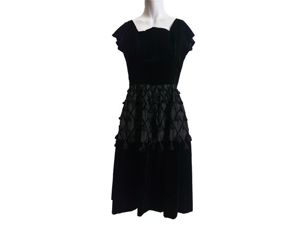 Black velvet dress
