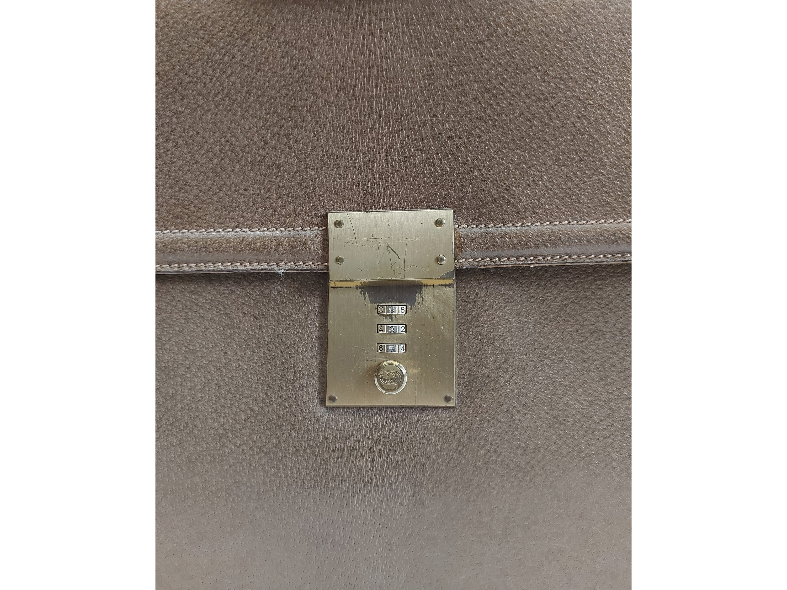 Gucci - Borsa da Lavoro in Pelle di Cinghiale Marrone Chiaro