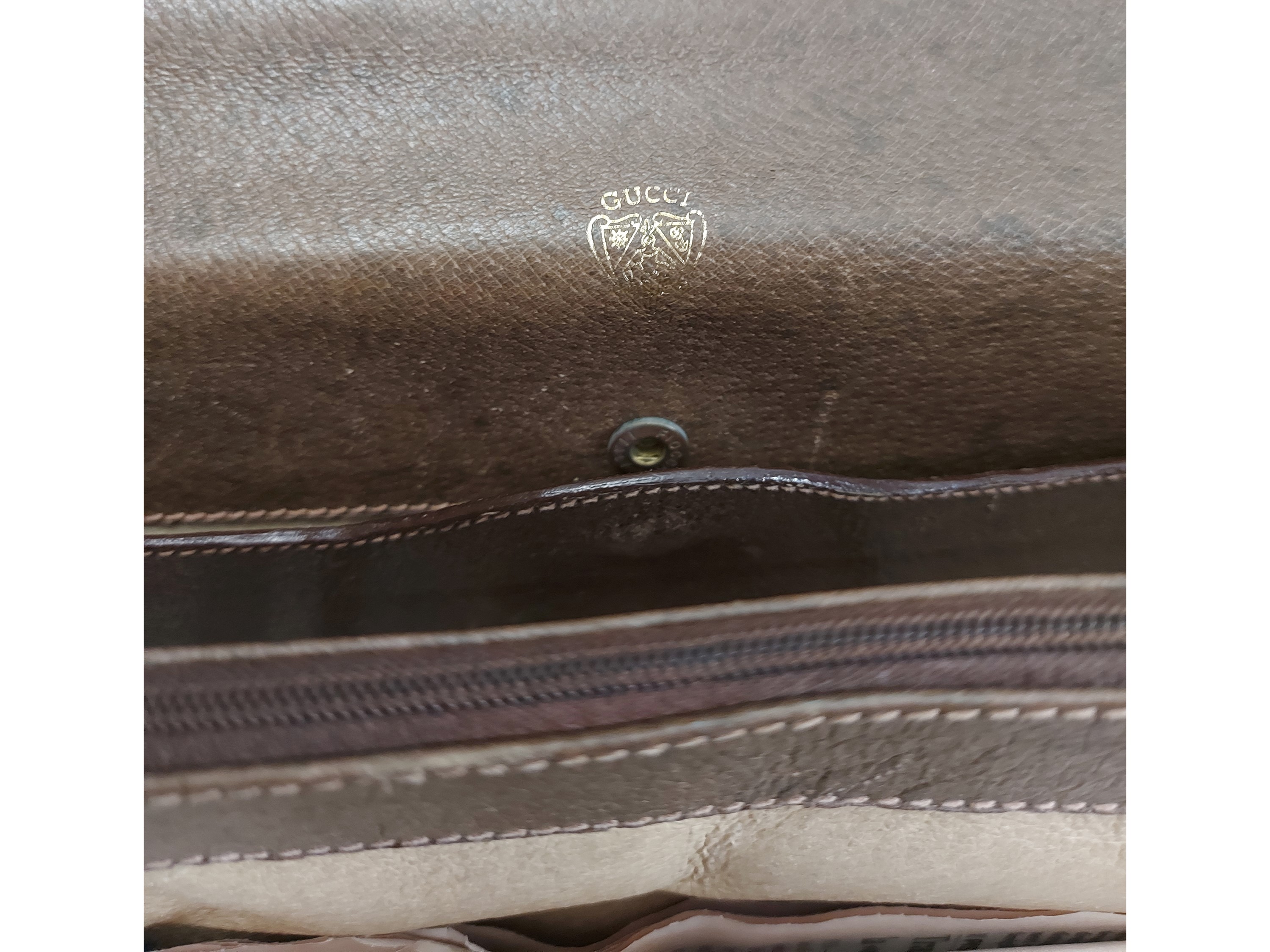 Gucci - Borsa da Lavoro in Pelle di Cinghiale Marrone Chiaro