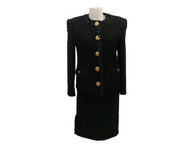 Tailleur in Lana Nera Bouclé