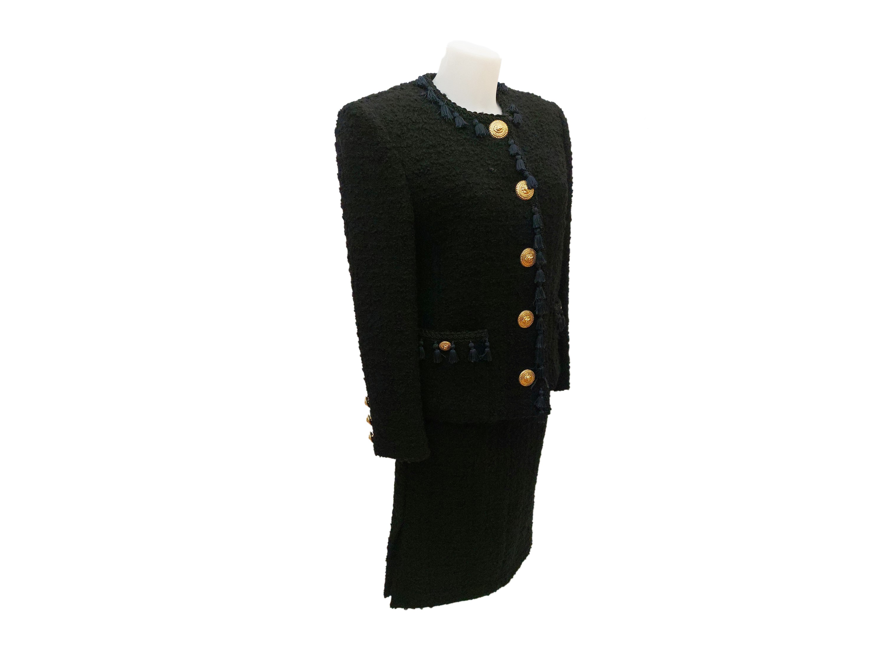 Tailleur in Lana Nera Bouclé