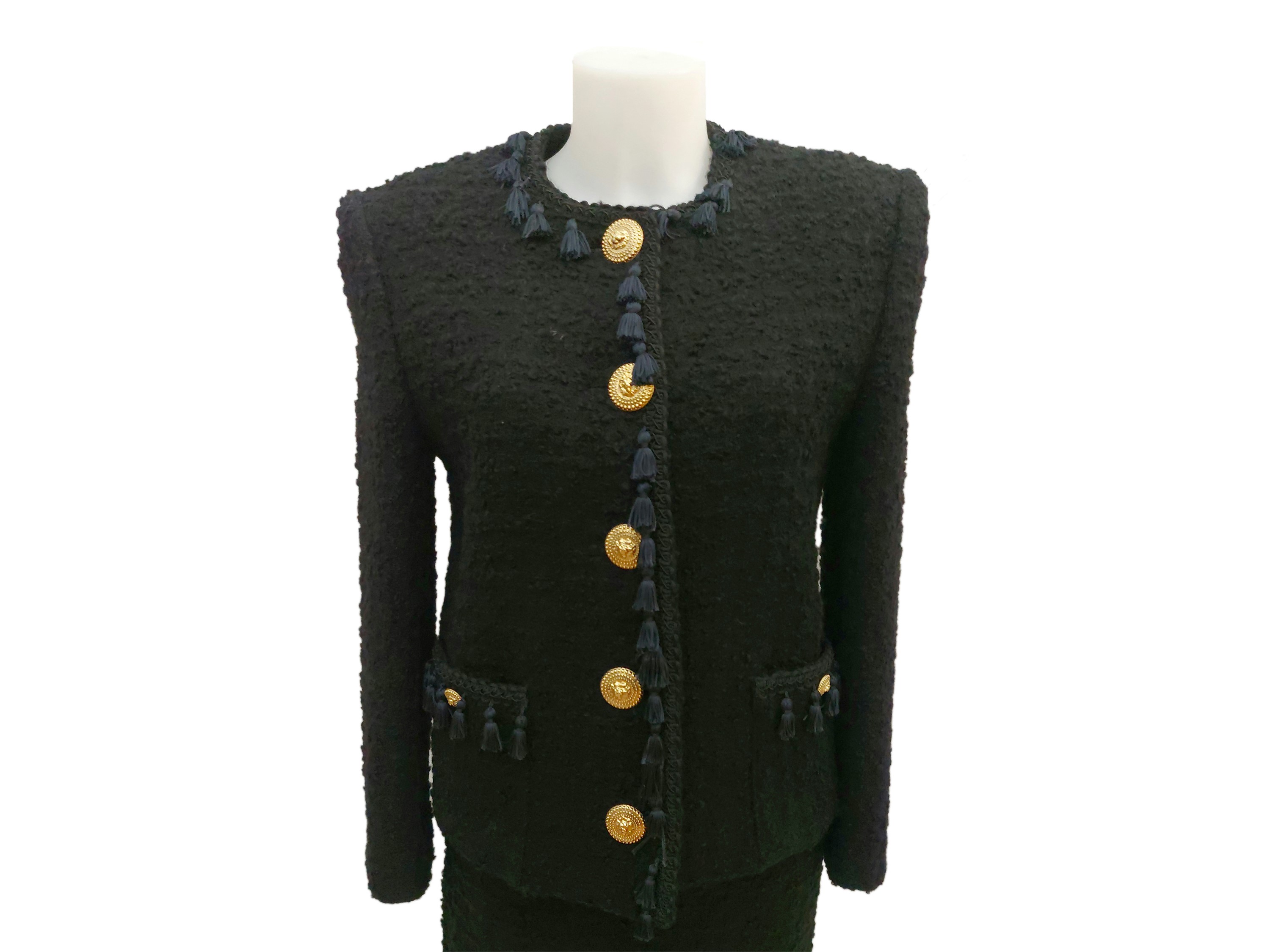 Tailleur in Lana Nera Bouclé
