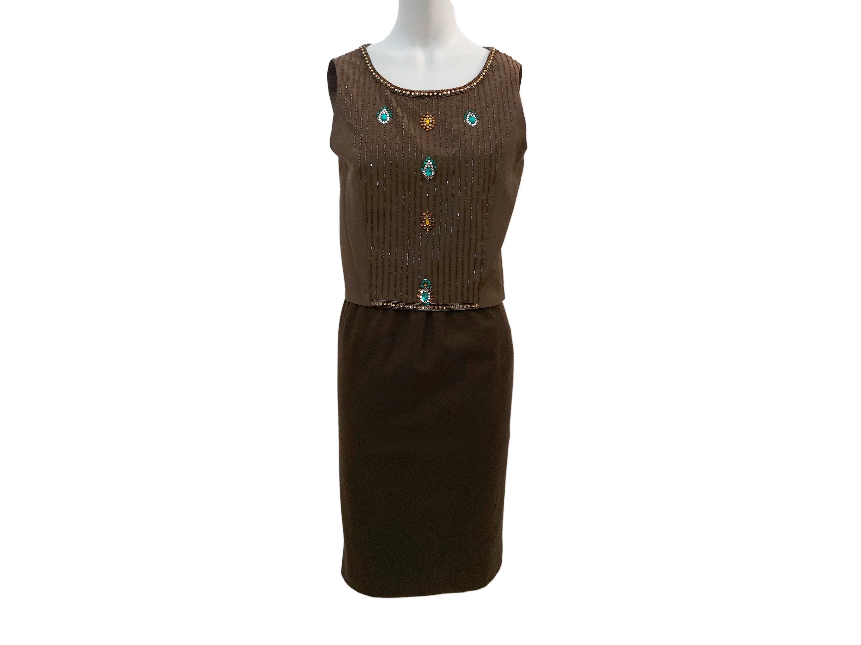 Tailleur Sartoriale in Lana Marrone e Top