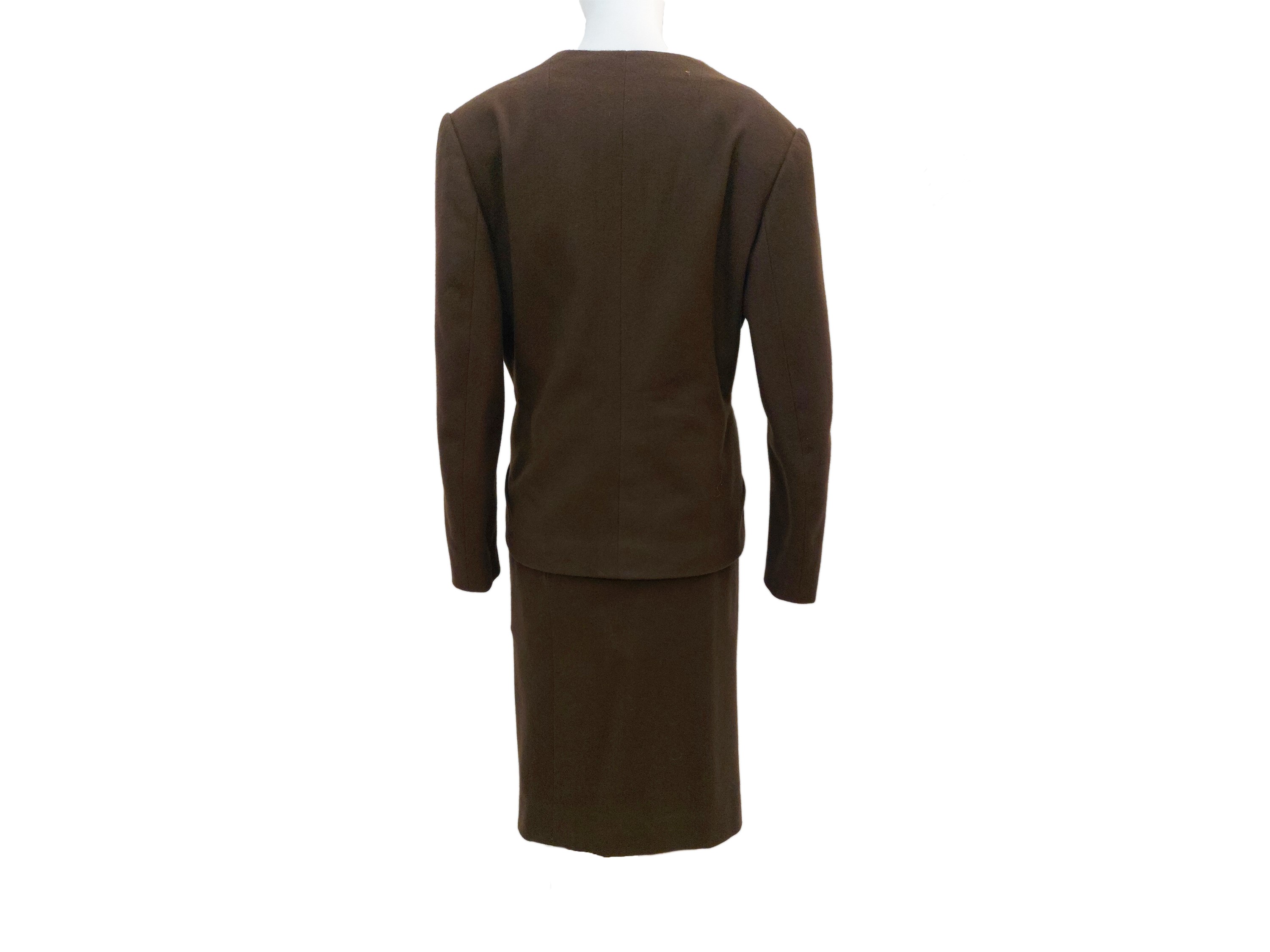 Tailleur Sartoriale in Lana Marrone e Top