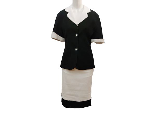 Black and white cotton suit