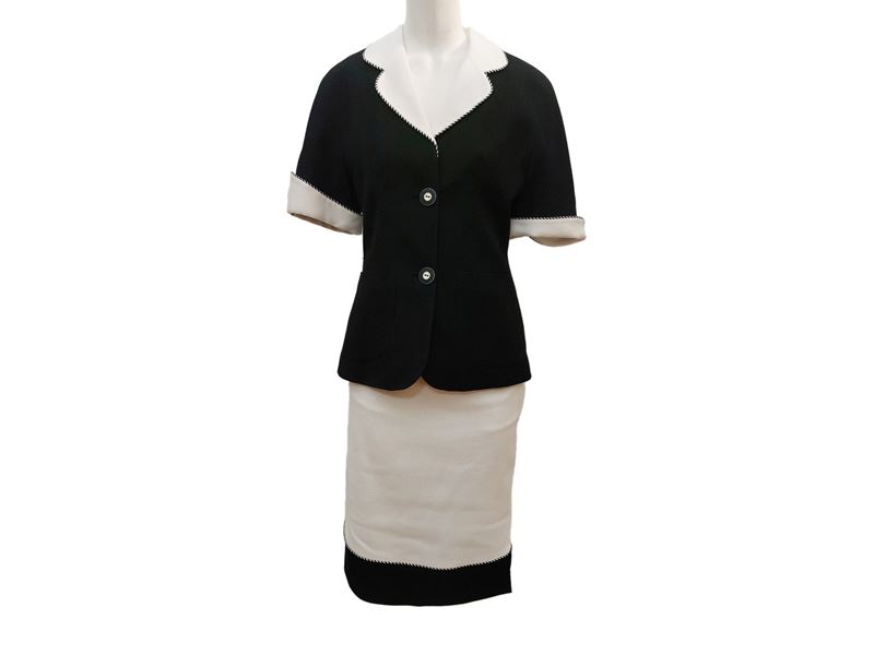 Tailleur in Cotone Bianco e Nero