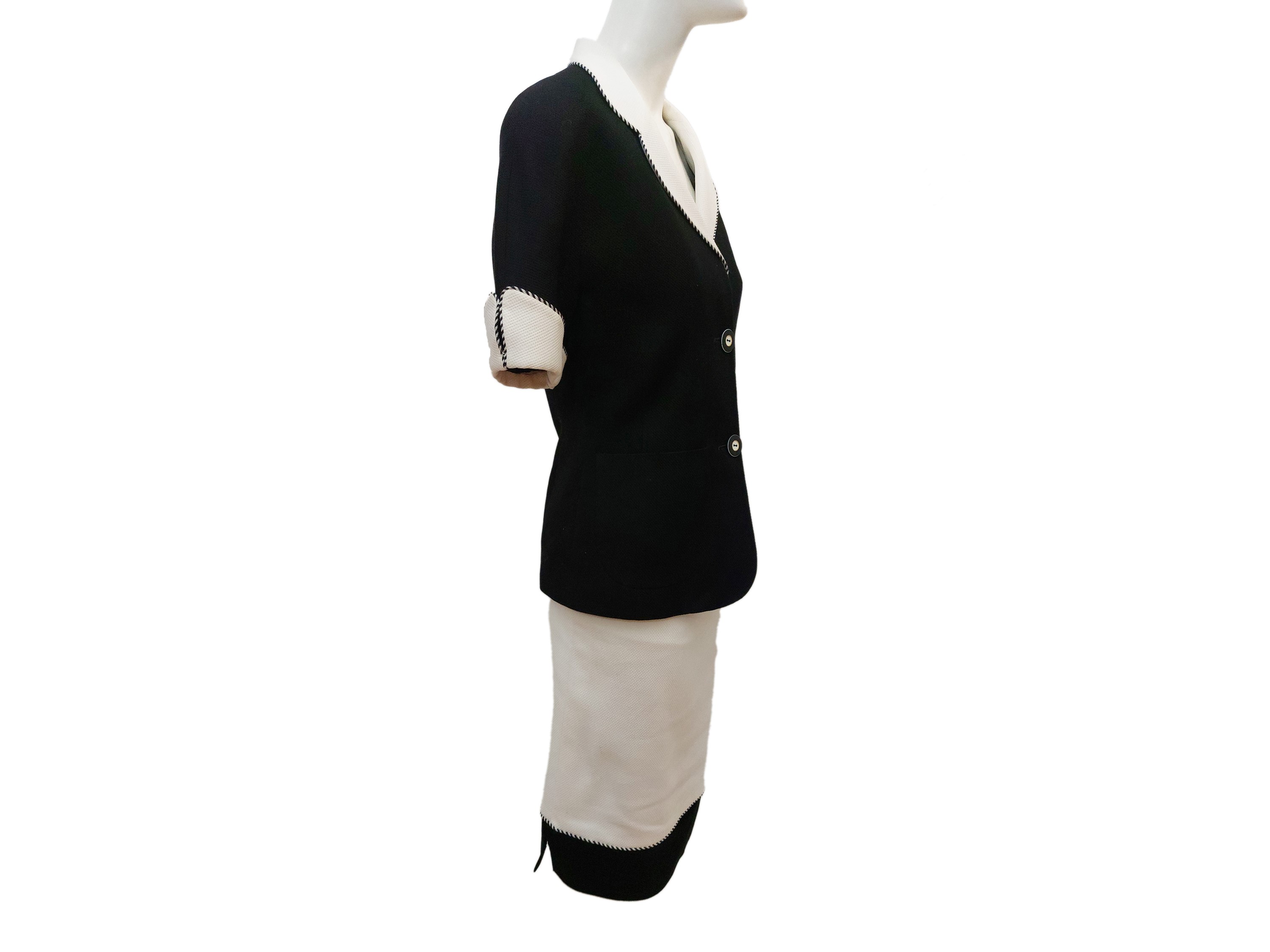 Tailleur in Cotone Bianco e Nero