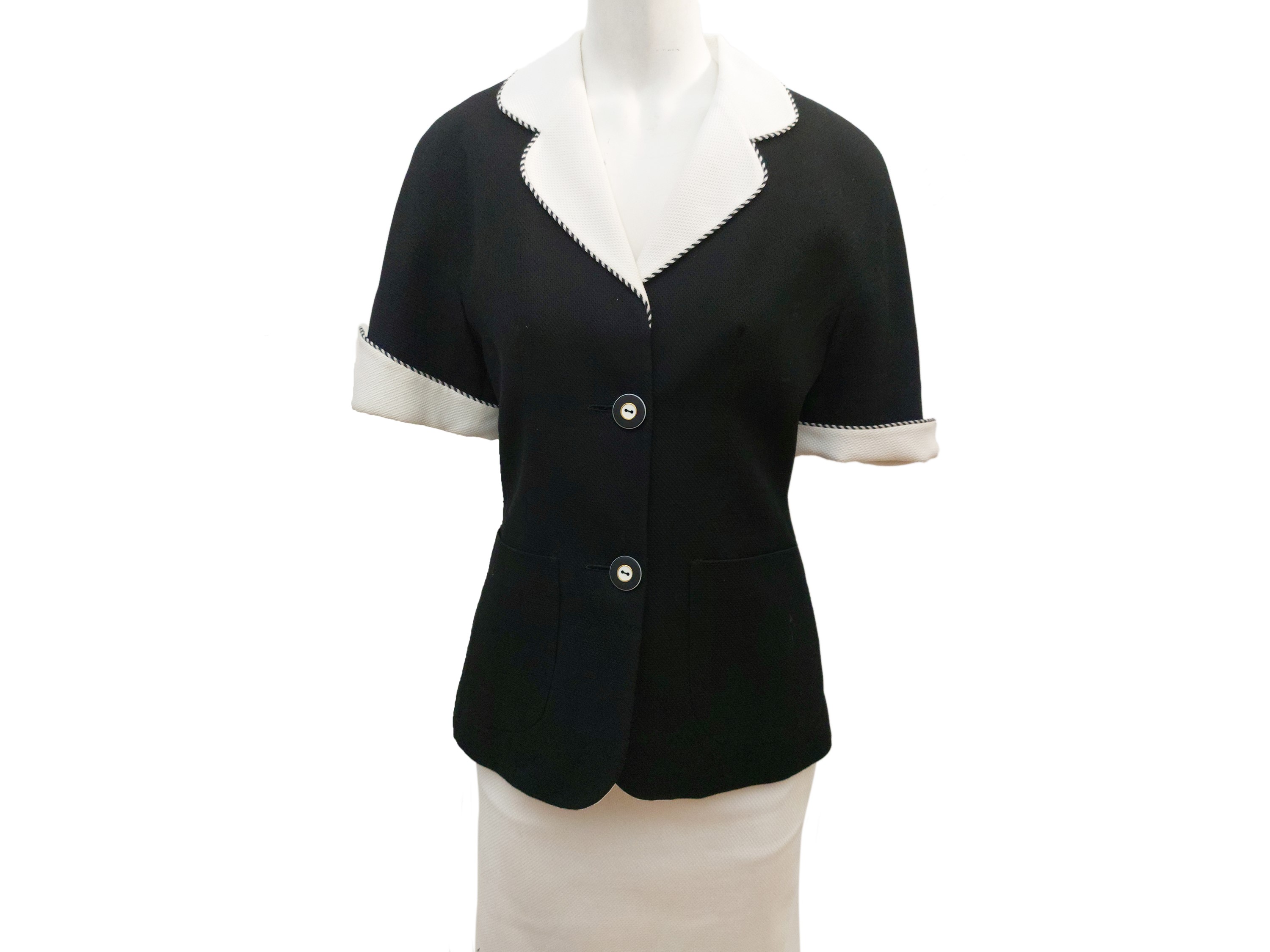 Tailleur in Cotone Bianco e Nero