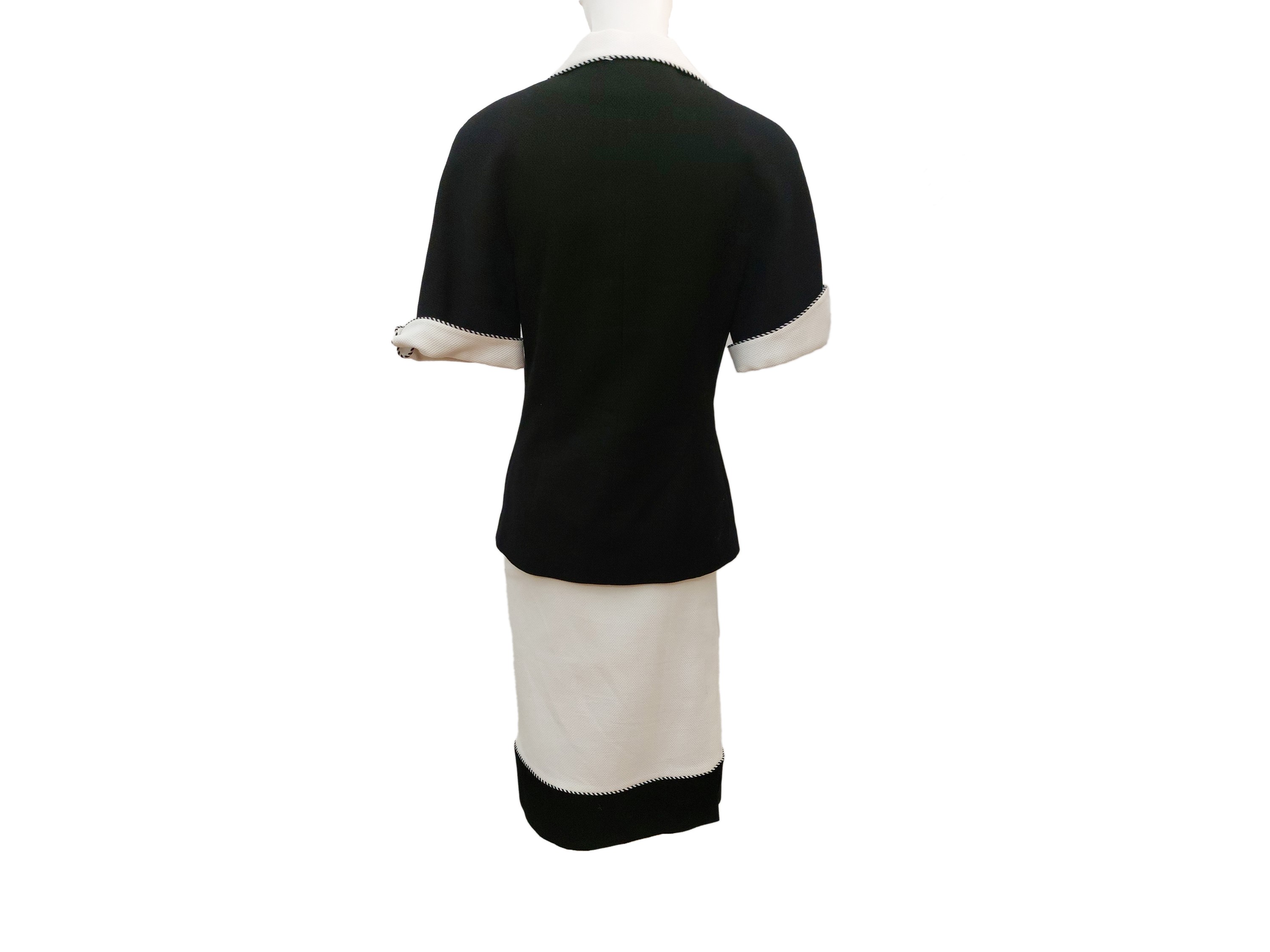Tailleur in Cotone Bianco e Nero