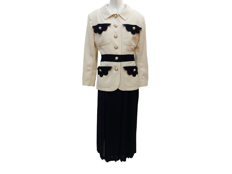 Completo in Cotone Bianco e Blu