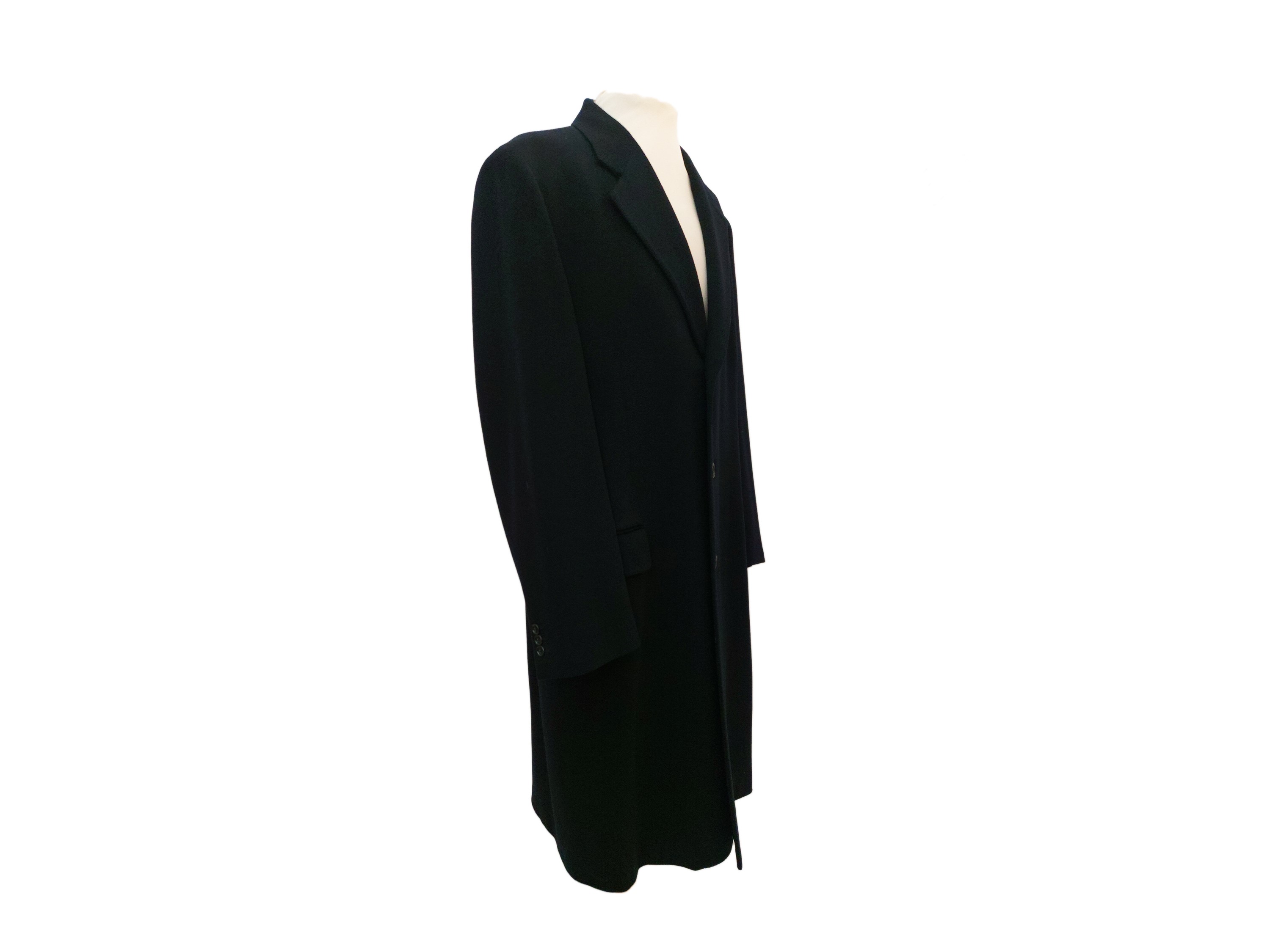 Loro Piana - Cappotto Nero in Lana e Cashmere da Uomo