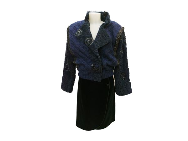 Giusi Slaviero - Giacca in maglia blu