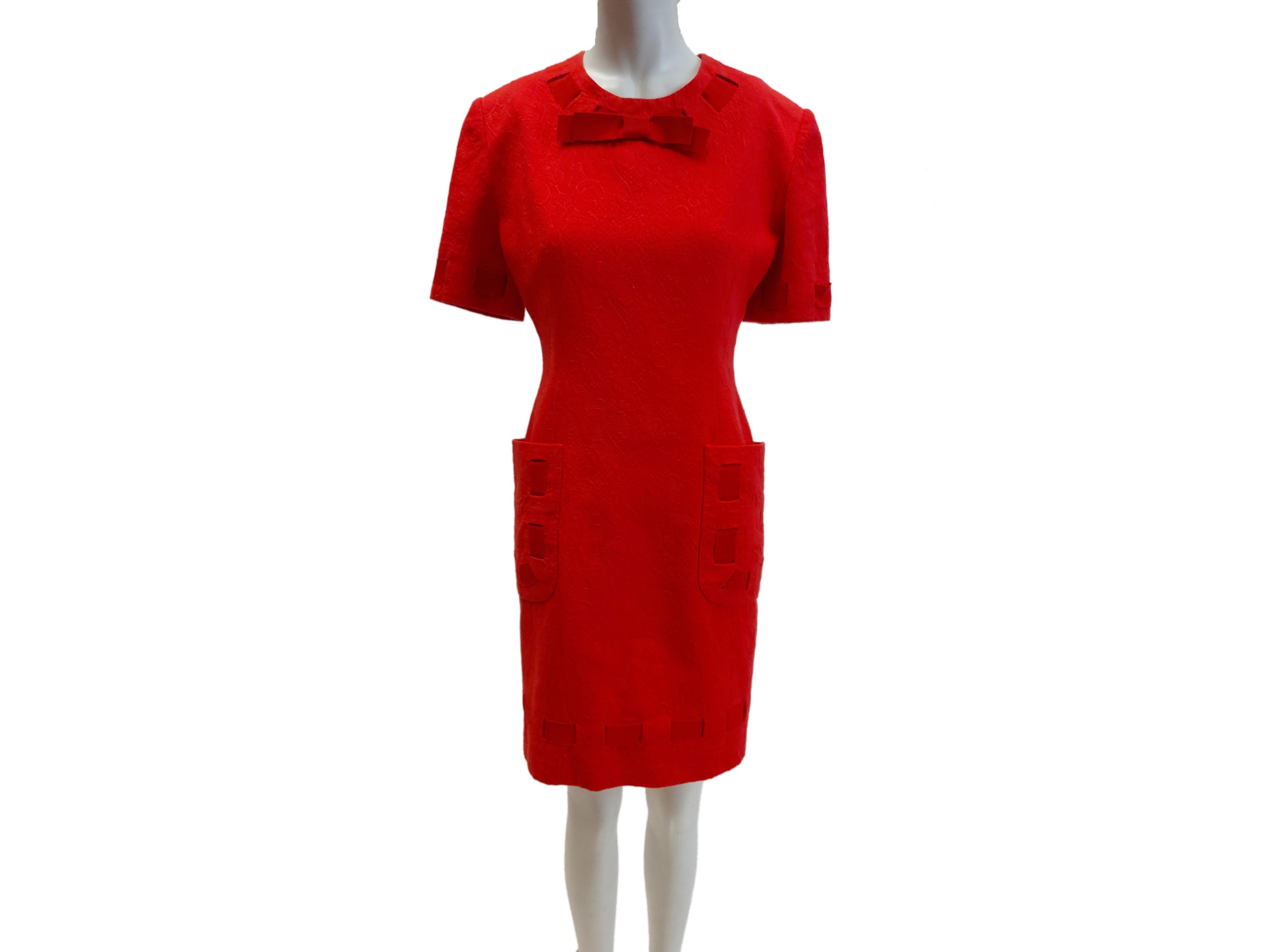 Abito Sartoriale in Cotone Rosso