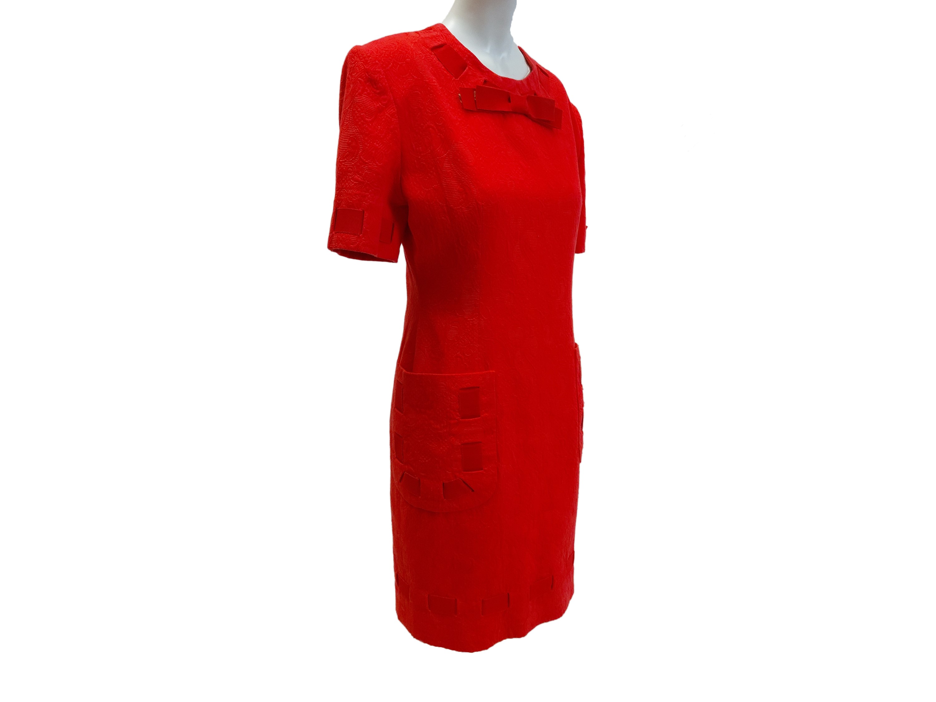 Abito Sartoriale in Cotone Rosso
