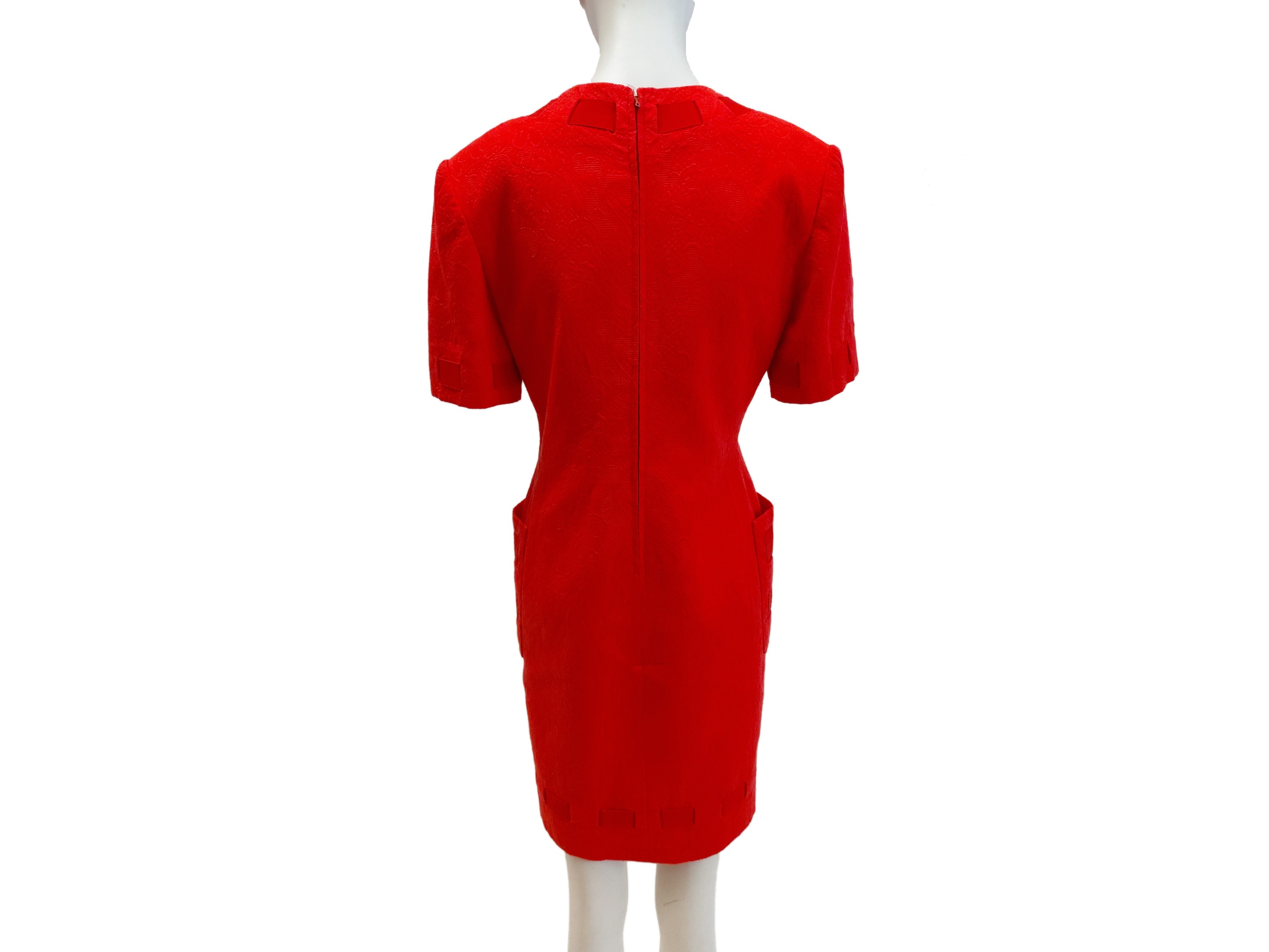 Abito Sartoriale in Cotone Rosso