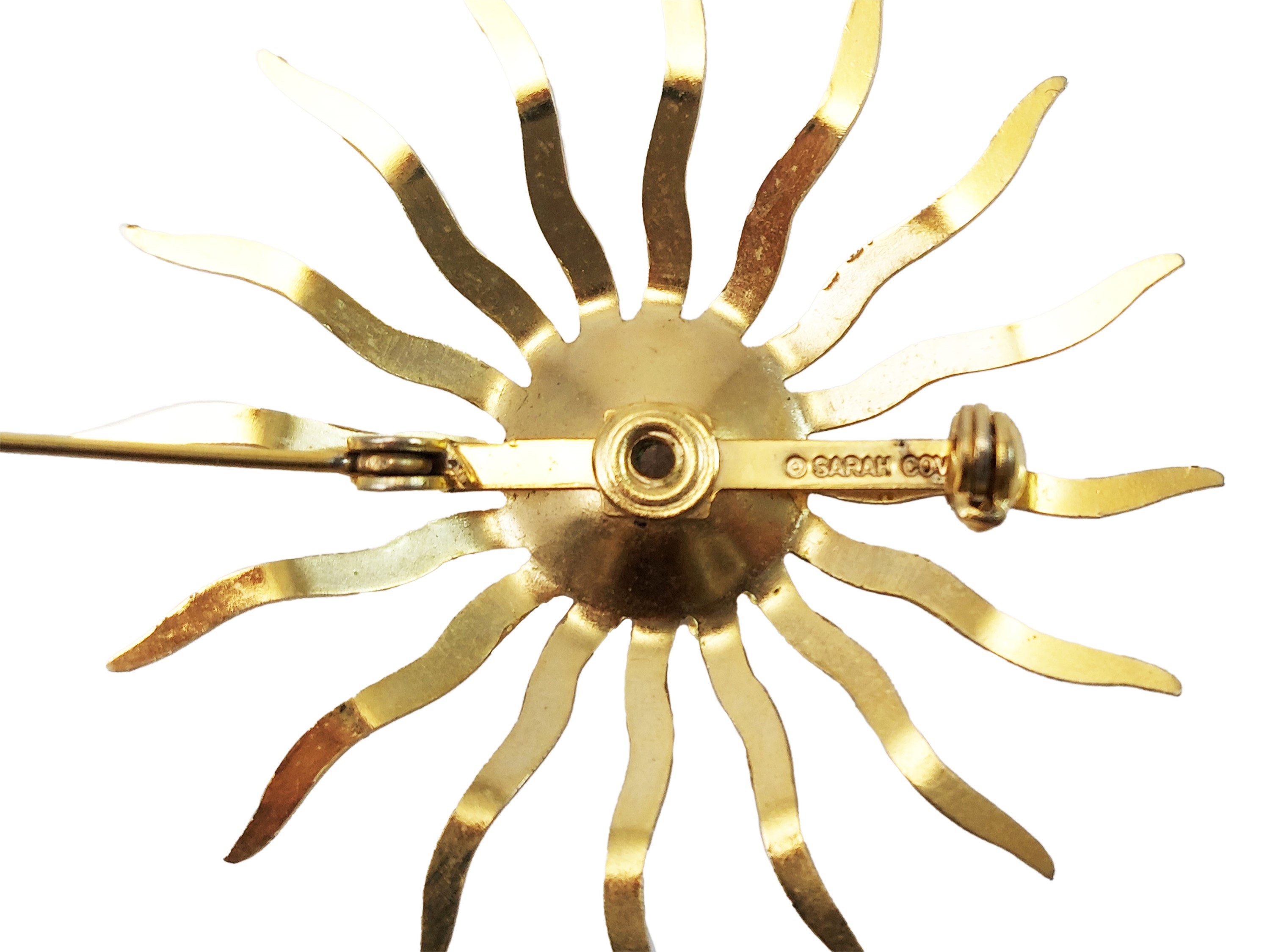 Sarah Coventry, Demi parure in metallo golden tone con strass