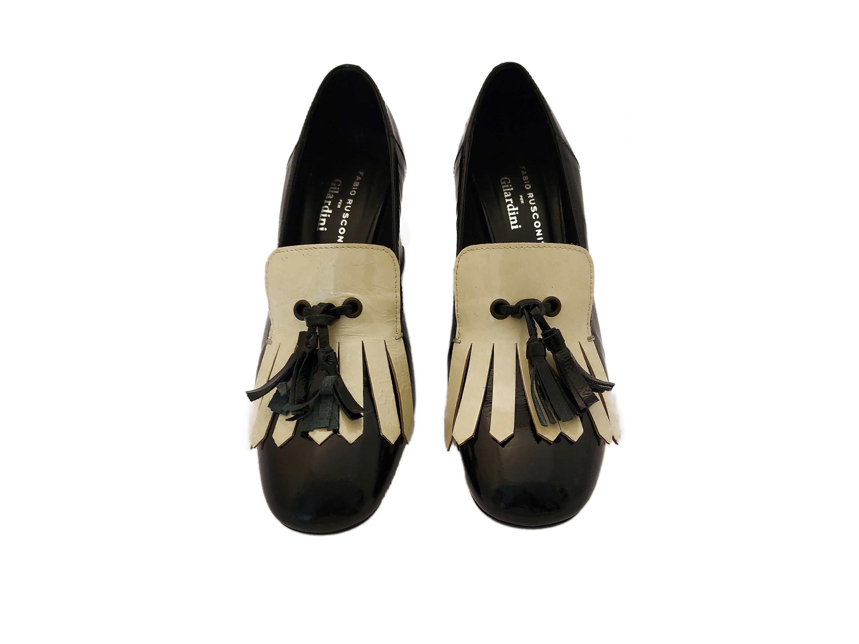 Fabio Rusconi per Gilardini - Mocassini in vernice nera e bianca