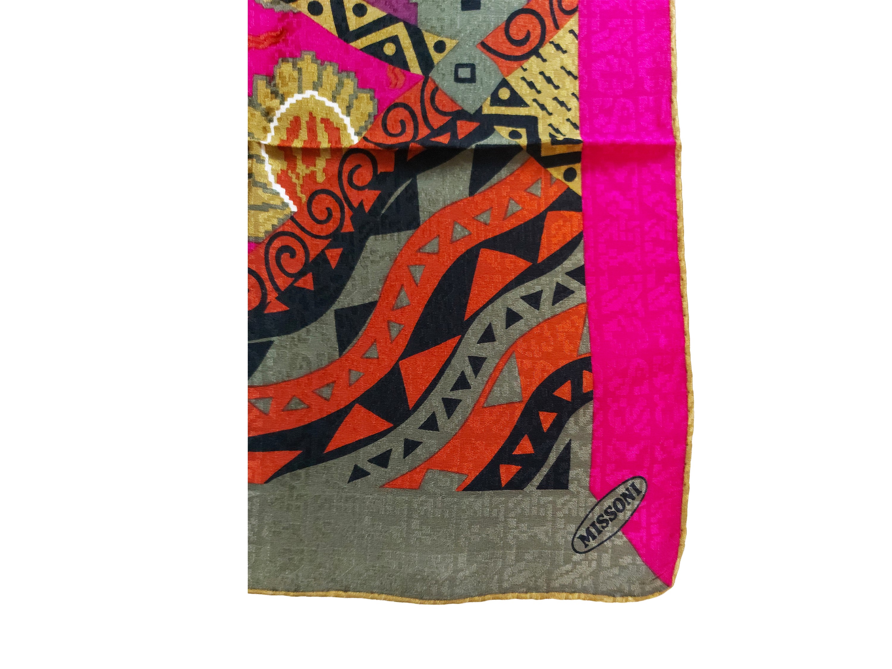 Missoni, Foulard in seta fantasia, cm 81x85