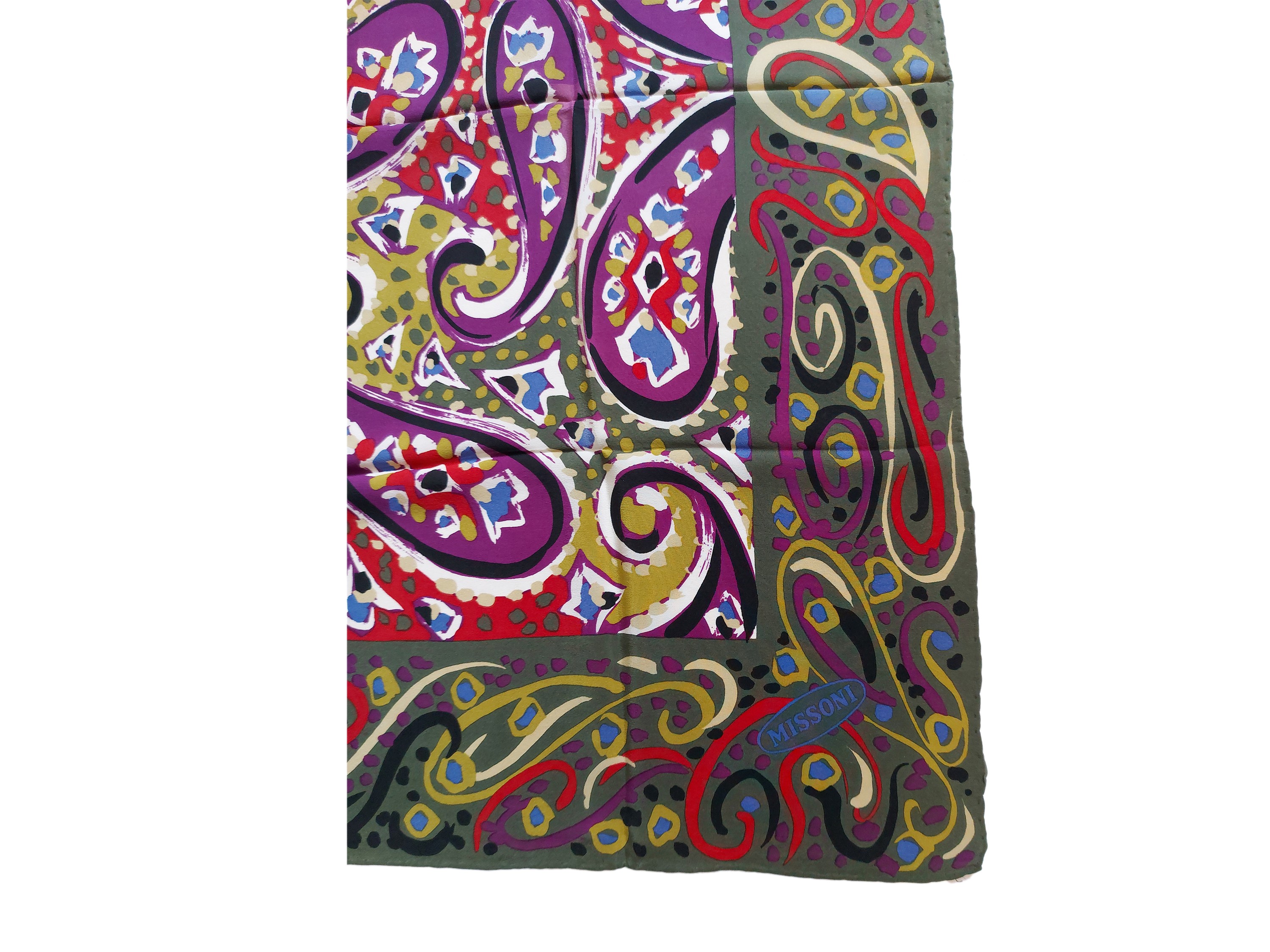 Missoni, Foulard in seta fantasia, cm 81x85