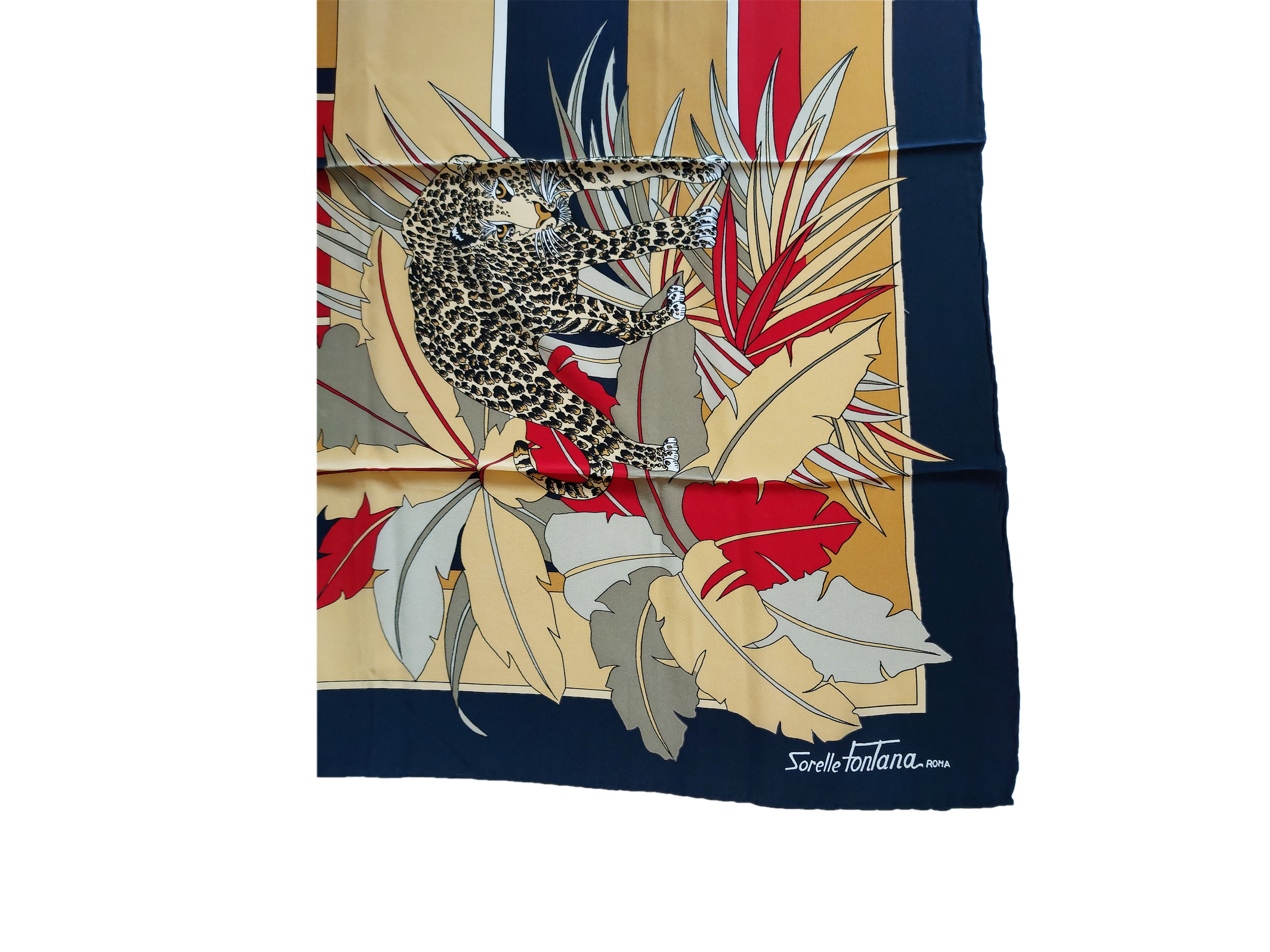 Sorelle Fontana, Foulard in seta con motivo leopardato