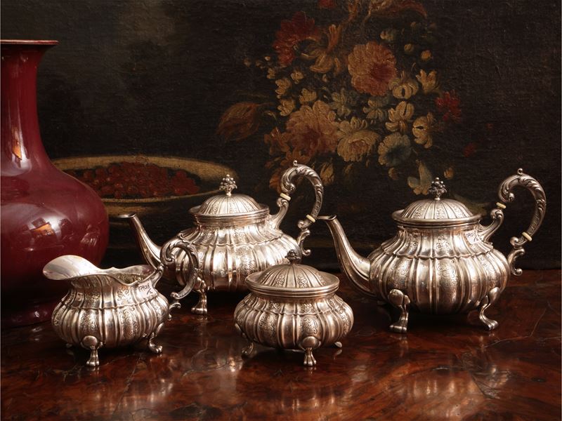 Servizio da tè in argento