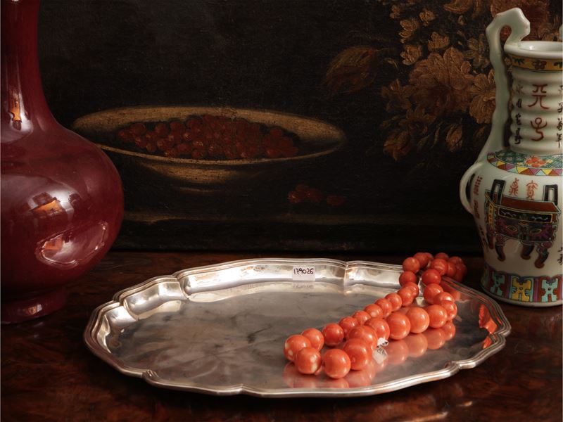 Vassoio circolare in argento