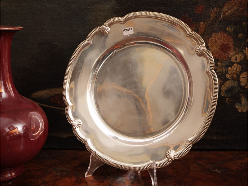 Vassoio circolare in argento
